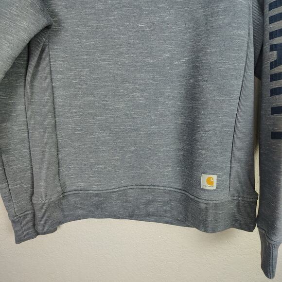 Carhartt Relaxed Fit Crewneck Block Logo Sleeve Graphic Sweatshirt Size Medium - Picture 7 of 9